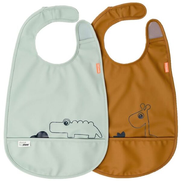 Done By Deer Hagesmække - 2 Pak - Deer Friends - Mustard/Green