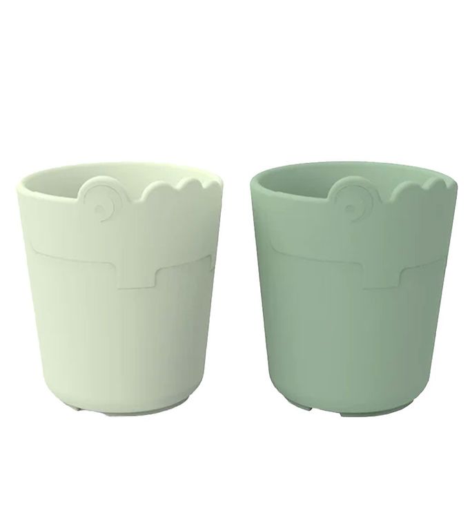 Done By Deer Kop - Kiddish Mini Mug 2-Pack - Croco Green