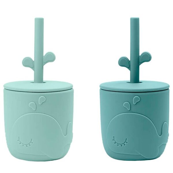 Done By Deer Kop m. Sugerør - 2-Pak - Peekaboo - Blå