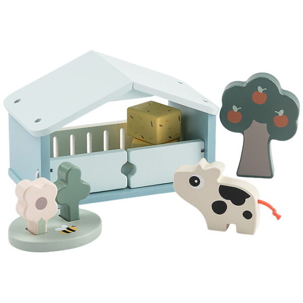 Done By Deer Legesæt - Træ - Dotti - Tiny Farm - Colour Mix