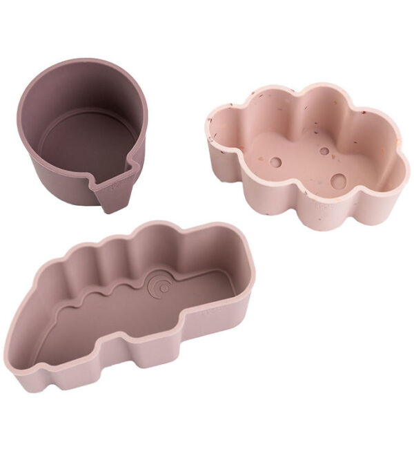 Done By Deer Silikoneforme - 3-pak - Happy Clouds - Powder