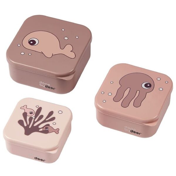 Done By Deer Snackbox - Sea Friends - 3-pak - Powder