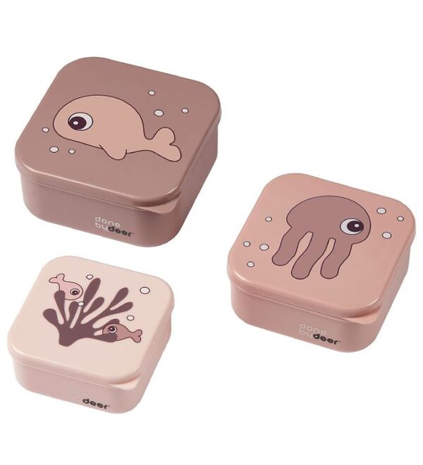 Done By Deer Snackbox - Sea Friends - 3-pak - Powder Done By Deer Snackbox - Sea Friends - 3-pak - Powder