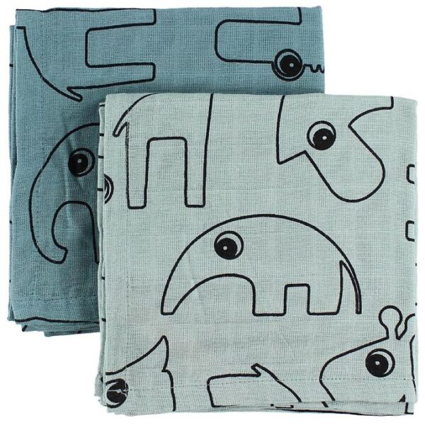 Done By Deer Stofble - 2-pak - 70x70 - Blå m. Elphee