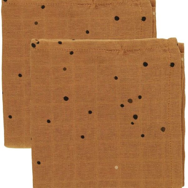 Done By Deer Stofble - 70x70 - 2-pak - Mustard Dreamy Dots