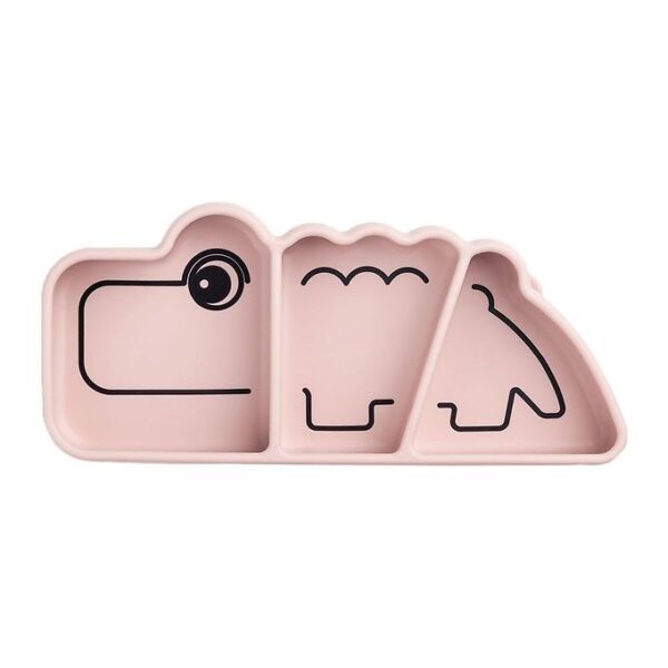 Done By Deer Tallerken - Silikone - 3 Rum - Stick & Stay - Croco