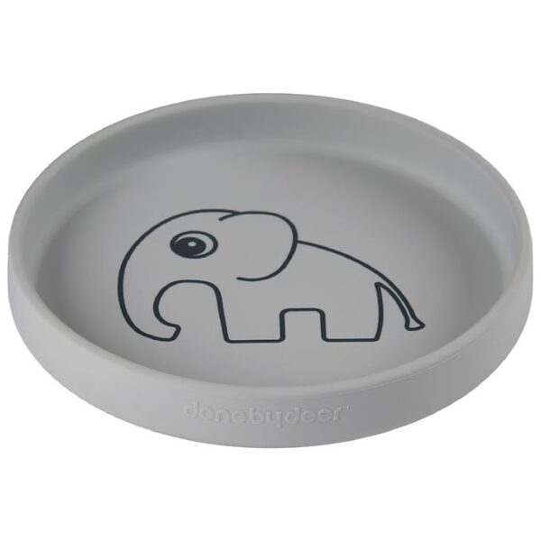 Done By Deer Tallerken - Silikone - Elphee - Grå Done By Deer Tallerken - Silikone - Elphee - Grå
