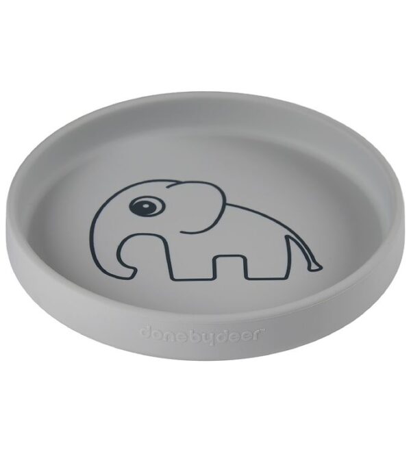 Done By Deer Tallerken - Silikone - Elphee - Grå Done By Deer Tallerken - Silikone - Elphee - Grå