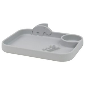 Done By Deer Tallerken - Silikone - Peekaboo - Deer Friends Grey