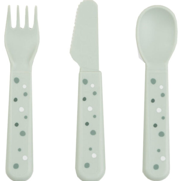 Done by Deer Børnebestik - 3 stk - Happy Dots - Green