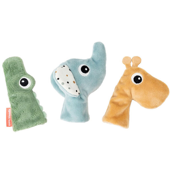 Done by Deer Fingerdukker - 3-pak - 9 cm - Colour Mix