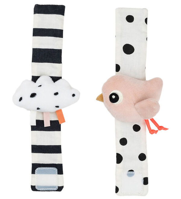 Done by Deer Håndledsranglesæt - 2-pak - Happy Clouds - Powder