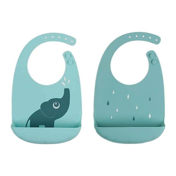 Done by Deer Hagesmække m. Lomme - 2-pak - Silikone - Elphee Blu