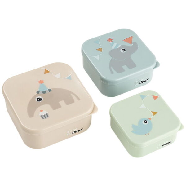 Done by Deer Madkasse - 3-pak - Celebration - Sand