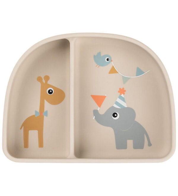 Done by Deer Skål - Silikone - Stick & Stay - Celebration - Sand Done by Deer Skål - Silikone - Stick & Stay - Celebration - Sand