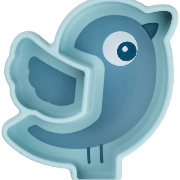 Done by Deer Snacktallerken - Stick & Stay - Birdee - Blå