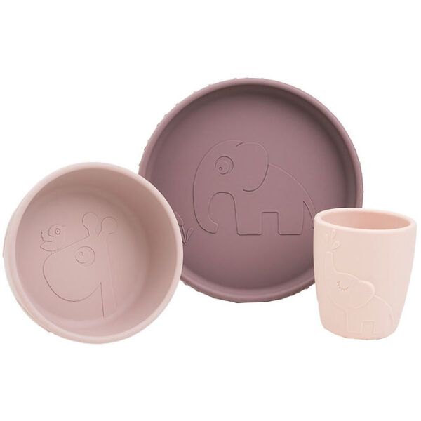 Done by Deer Spisesæt - Silikone - 3 dele - Stick & Stay - Deer