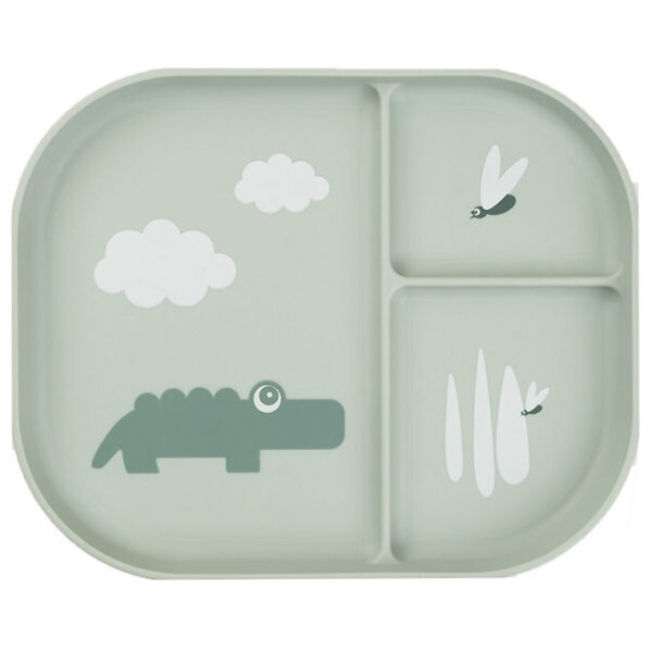 Done by Deer Tallerken - Termoplast - 3 Rum - Croco - Green