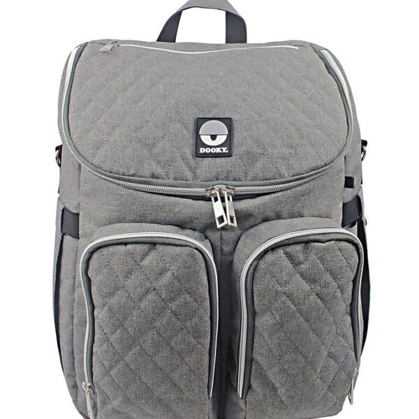 Dooky Pusletaske Rygsæk - 2 i 1 - Grey Melange