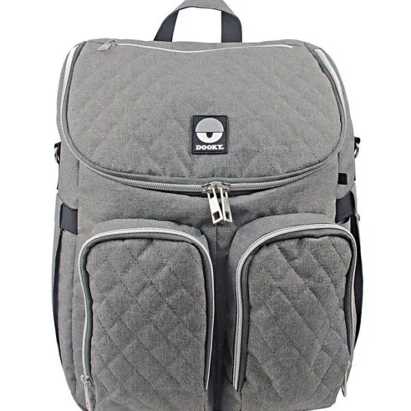 Dooky Pusletaske Rygsæk - 2 i 1 - Grey Melange