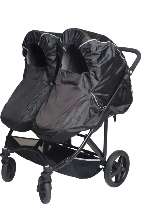Duo Twin regnslag SMALL 70-80 cm. sort