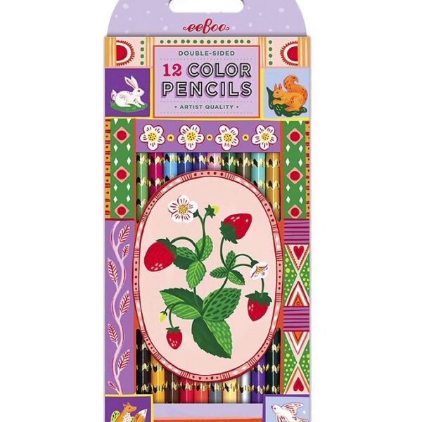 Eeboo Farveblyanter - 12 Stk. - Strawberries Eeboo Farveblyanter - 12 Stk. - Strawberries
