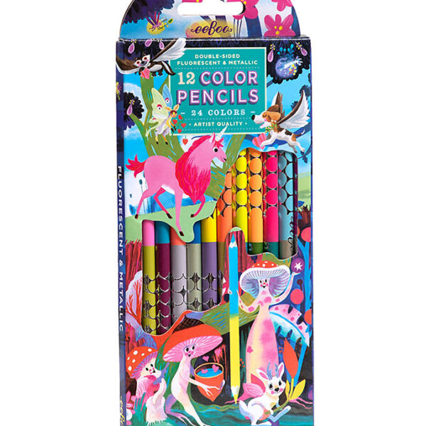 Eeboo Farveblyanter - 12 stk. - Neon/Metallic - Magiske Skabning