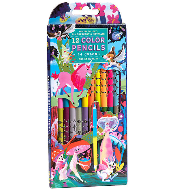 Eeboo Farveblyanter - 12 stk. - Neon/Metallic - Magiske Skabning Eeboo Farveblyanter - 12 stk. - Neon/Metallic - Magiske Skabning