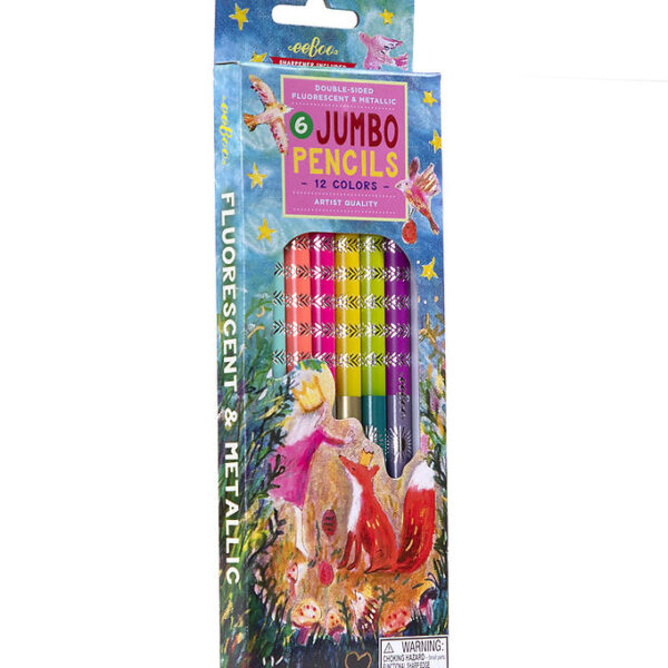 Eeboo Farveblyanter - 6 Stk. - Jumbo - King Fox