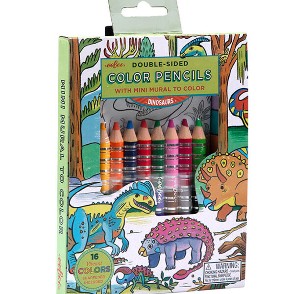 Eeboo Farveblyanter - 8 Stk. - Dinosaurer m. Tegning