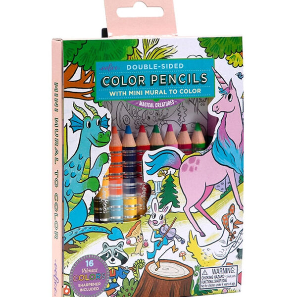 Eeboo Farveblyanter - 8 Stk. - Magiske Skabninger m. Tegning