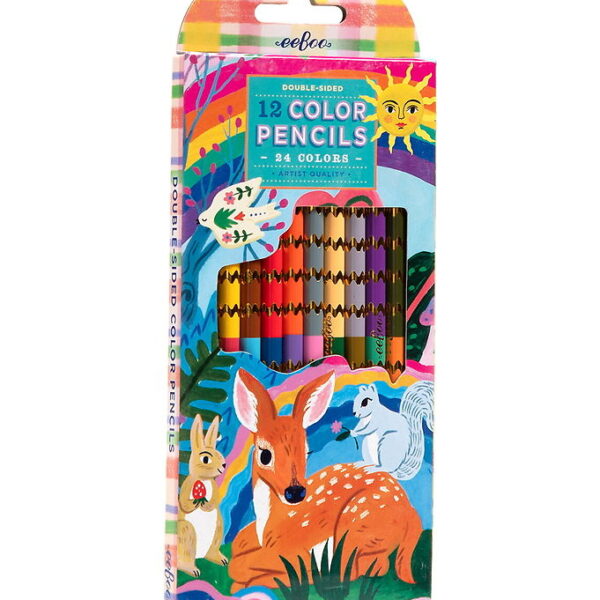 Eeboo Farveblyanter - Dobbeltsidet - 12-pak