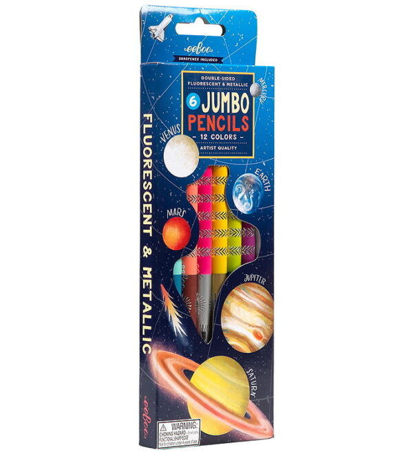 Eeboo Farveblyanter - Jumbo - Dobbeltsidet - 6-pak