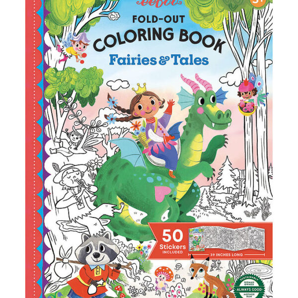 Eeboo Fold Ud Malebog m. Klistermærker - Feer Og Eventyr Eeboo Fold Ud Malebog m. Klistermærker - Feer Og Eventyr