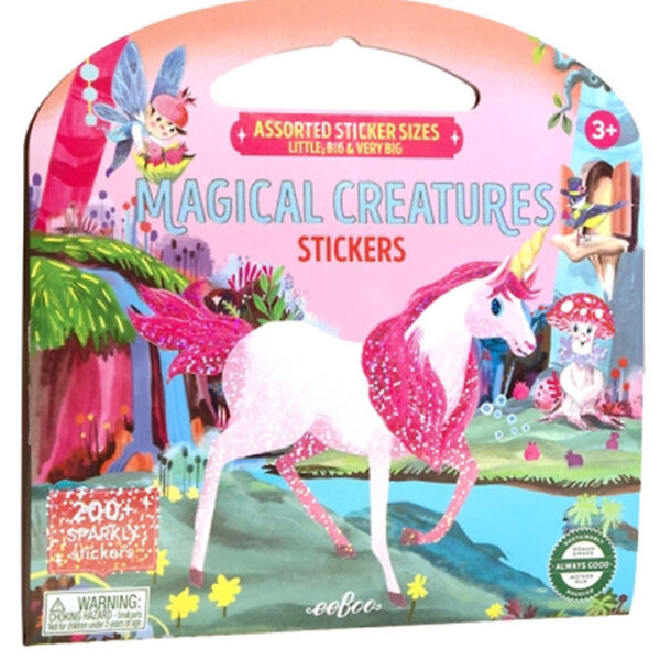 Eeboo Klistermærkebog - 200+ Klistermærker - Magiske Skabninger