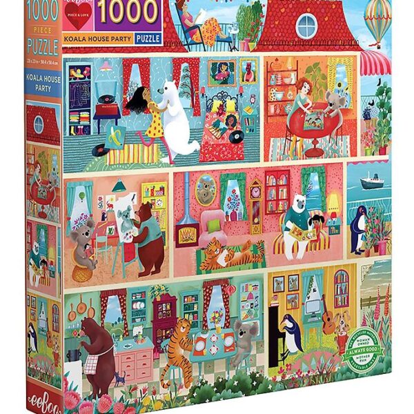 Eeboo Puslespil - 1000 Brikker - Koala House Party