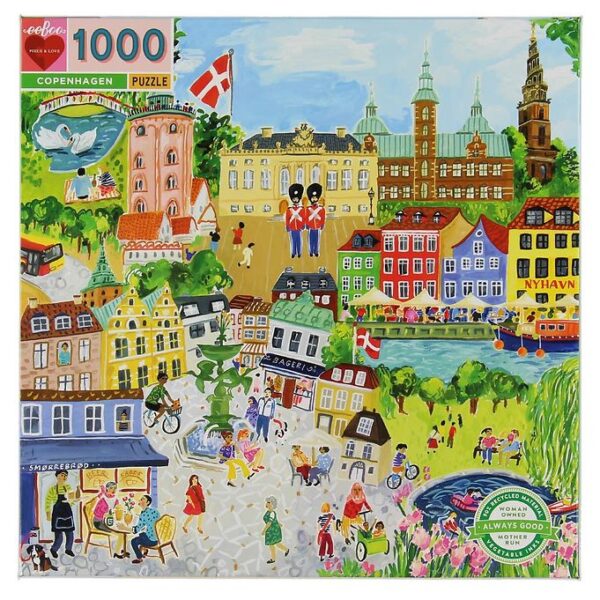 Eeboo Puslespil - 1000 Brikker - København Eeboo Puslespil - 1000 Brikker - København