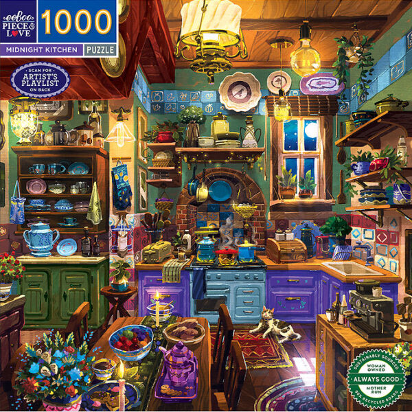 Eeboo Puslespil - 1000 Brikker - Midnight Kitchen