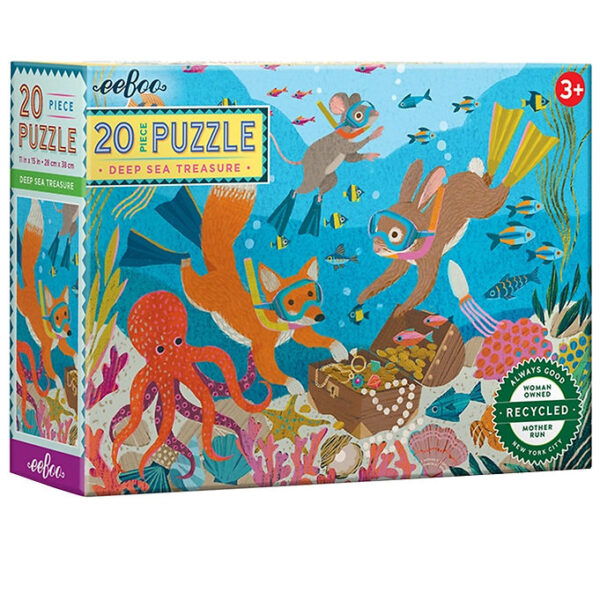 Eeboo Puslespil - 20 Brikker - 28x38 cm - Dybhavsskat Eeboo Puslespil - 20 Brikker - 28x38 cm - Dybhavsskat