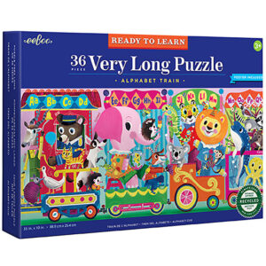 Eeboo Puslespil - 36 Brikker - 88,9x25,4 cm - Det Lange Alfabet-