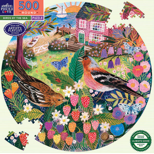 Eeboo Puslespil - 500 Brikker - Birds By The Sea