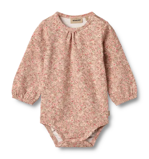 Elmine Body Langærmet - Rose dust flower meadow - 12 MDR.