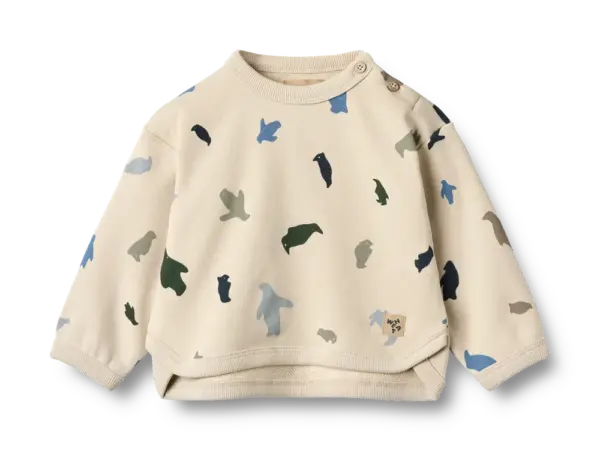 Emery Sweatshirt - Offwhite penguins - 2 ÅR Emery Sweatshirt - Offwhite penguins - 2 ÅR