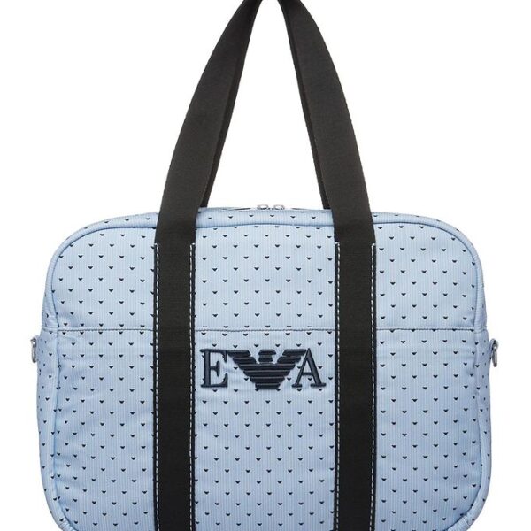Emporio Armani Pusletaske - Lyseblå/Navy m. Logoer