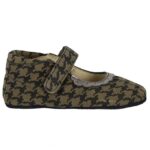 En Fant Ballerina Hjemmesko - Brun/Sort m. Mønster