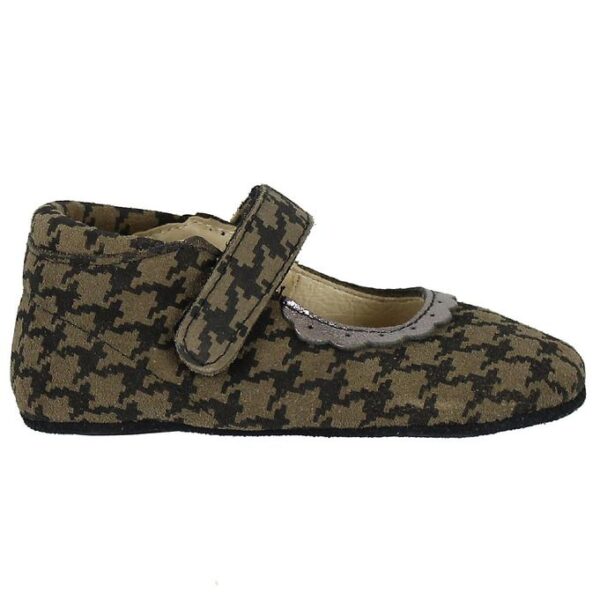 En Fant Ballerina Hjemmesko - Brun/Sort m. Mønster