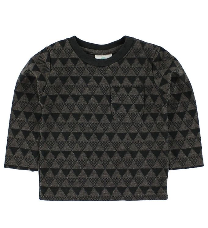 En Fant Bluse - Brun m. Trekanter En Fant Bluse - Brun m. Trekanter