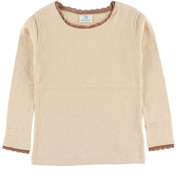 En Fant Bluse - Fersken m. Hulmønster