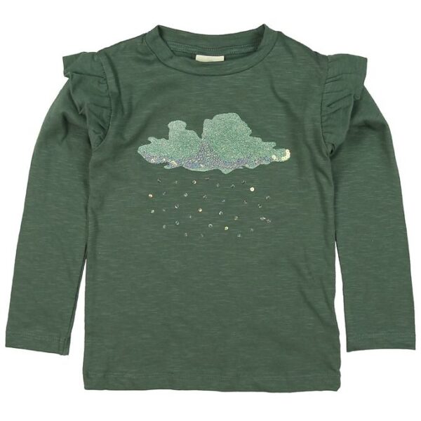 En Fant Bluse - Grøn m. Sky