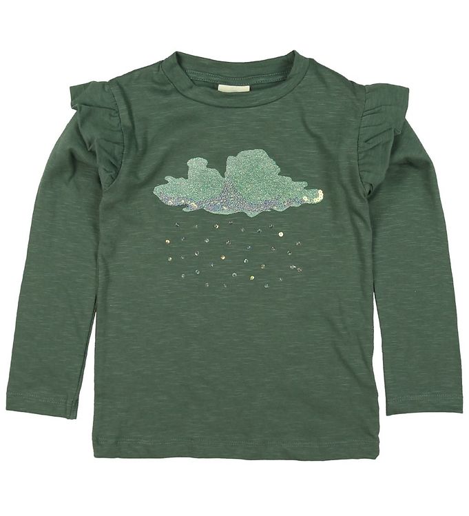 En Fant Bluse - Grøn m. Sky En Fant Bluse - Grøn m. Sky